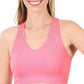 Ribbed Cropped Racerback Tank Top