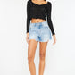 High Rise Denim Shorts