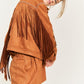 Suede studded fringe jacket JJO5009