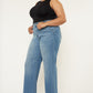 Plus High Rise Trouser Wide Leg Jeans