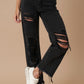 FLIPPED WAIST STRAIGHT JEANS