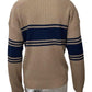 Ribbed polo sweater