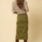 COLOR CARGO MIDI SKIRT