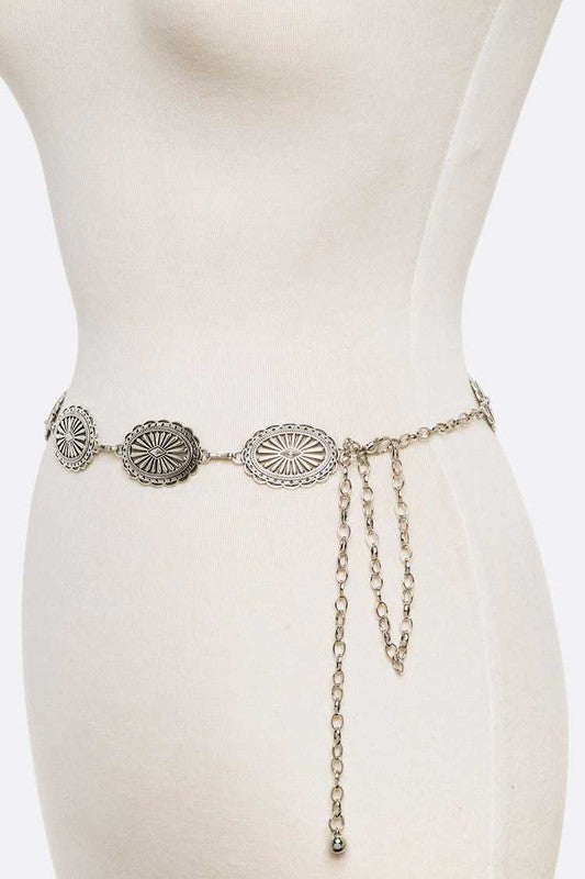 Western Concho Fashioln Chain Belt