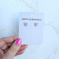 Hand Drawn Heart Studs - Lavender Purple