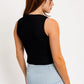 Satin Bow Detail Sleeveless Sweater Top