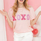 Pink Valentines Shiny XOXO Graphic T-shirt