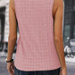 Textured Notched Neckline Tank Top