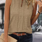 Textured Notched Neckline Tank Top