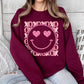 XOXO Smiley Face Faux Sequins Glitter Valentine's Day Unisex Fleece Sweatshirt