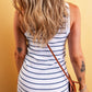 Stripe Ribbed Knit Tank Mini Dress