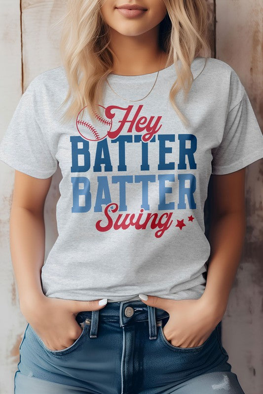 Hey Batter Batter Swing, camiseta gráfica de béisbol