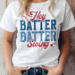 Hey Batter Batter Swing, camiseta gráfica de béisbol