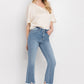 High Rise Crop Flare Jeans