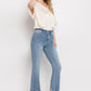 High Rise Crop Flare Jeans