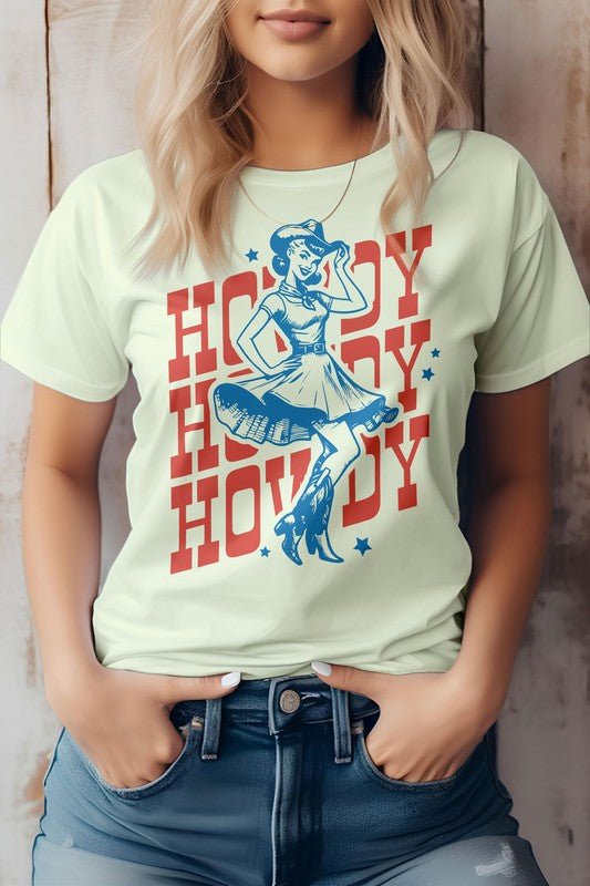 Hola Hola Hola, Camiseta gráfica retro occidental