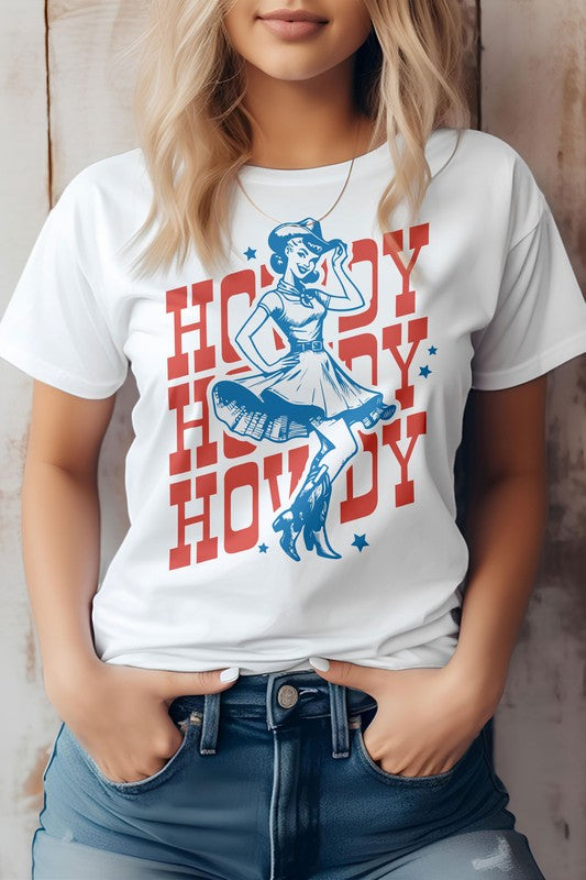 Hola Hola Hola, Camiseta gráfica retro occidental