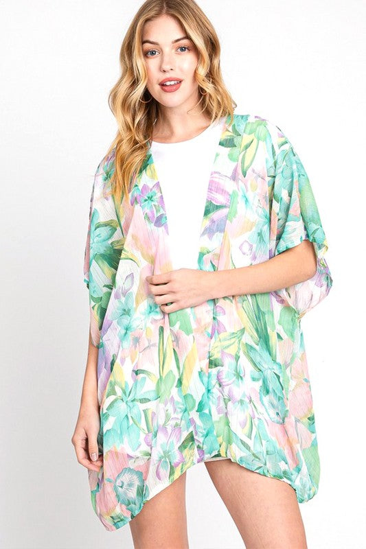 Floral Light Weight Kimono Cover UP