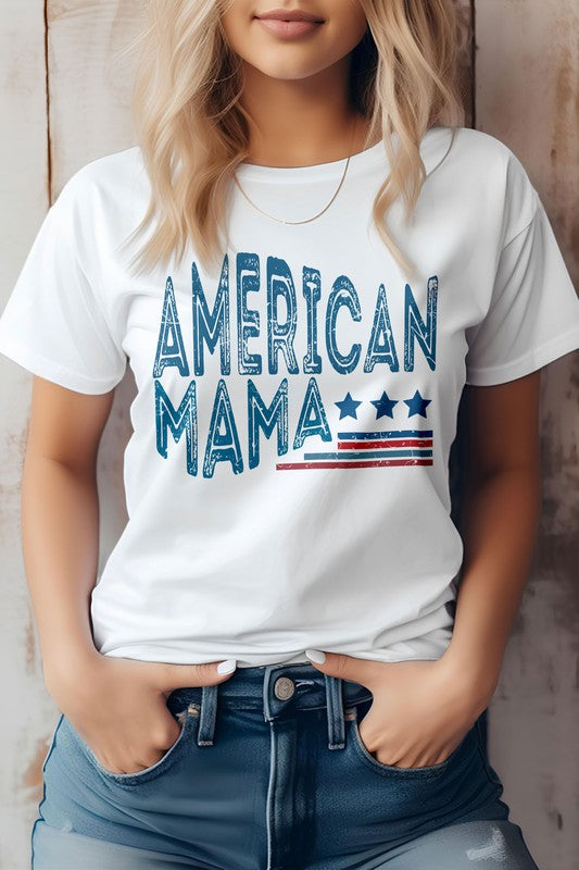 Camiseta gráfica American Mama Retro 4 de julio