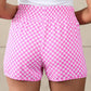 Plaid High Waisted Athletic Shorts