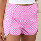 Plaid High Waisted Athletic Shorts