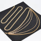 Plus Size Mix Chain Rhinestone Layered Chain Belt