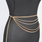 Plus Size Mix Chain Rhinestone Layered Chain Belt