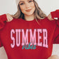 Sudaderas extragrandes de polar con estampado Summer Vibes