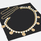 Plus Size Fringe Disk Pearl Accent Chain Belt