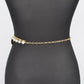 Plus Size Fringe Disk Pearl Accent Chain Belt