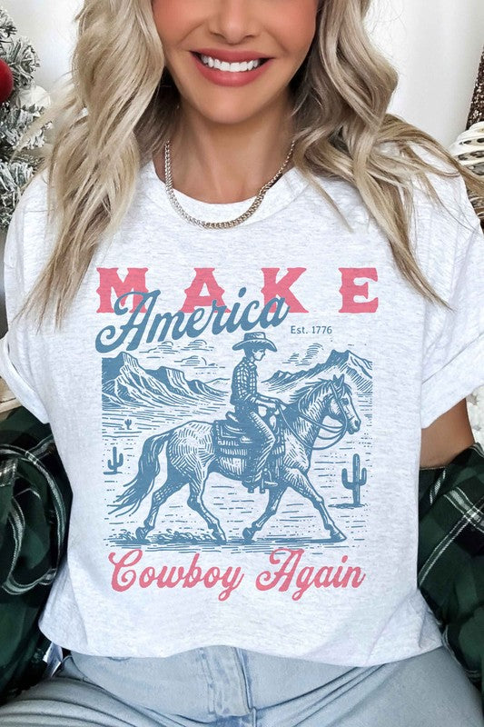 CAMISETA AMERICA COWBOY OTRA VEZ OVERSIZE