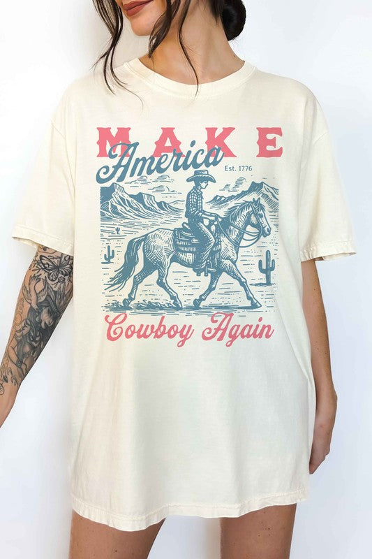 CAMISETA AMERICA COWBOY OTRA VEZ OVERSIZE