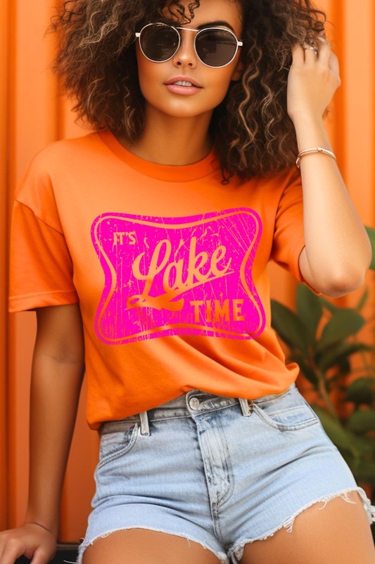 It's Lake Time Graphic T Shirts