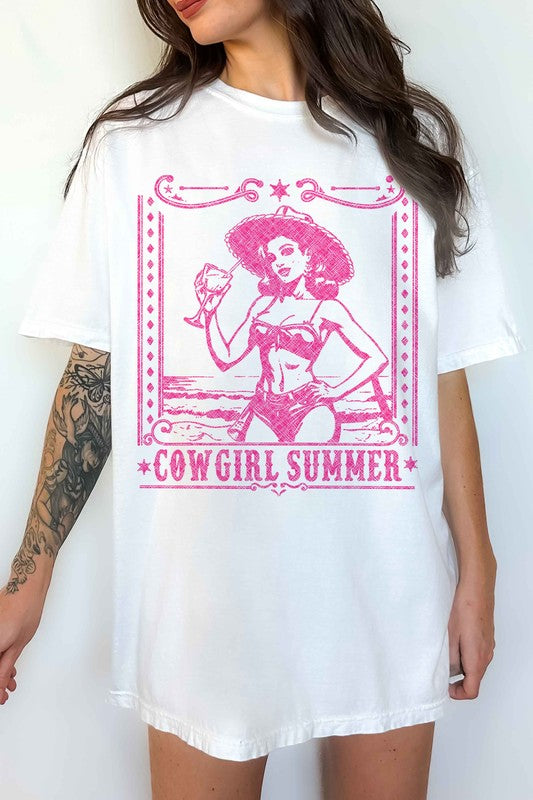 COWGIRL SUMMER WESTERN OVERSIZED TEE