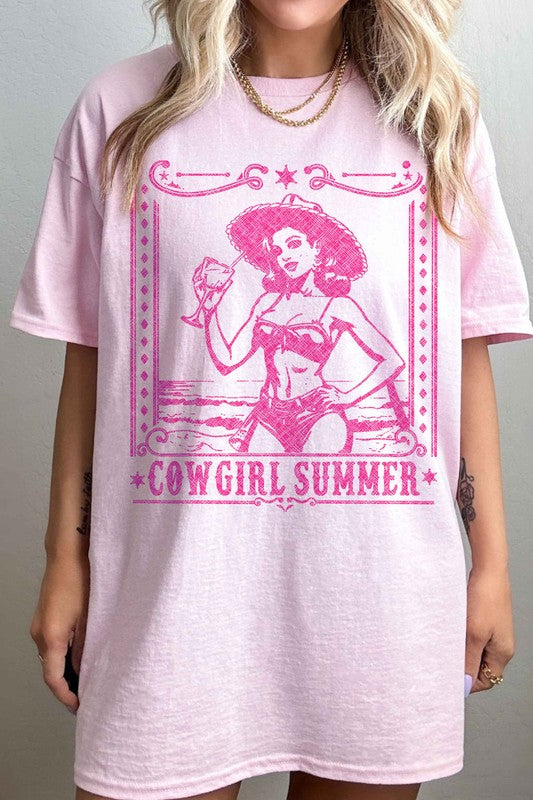 COWGIRL SUMMER WESTERN OVERSIZED TEE