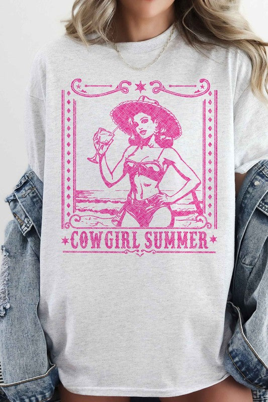 COWGIRL SUMMER WESTERN OVERSIZED TEE