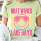 Boat Waves Sun Rays Lake Days Graphic T Shirts