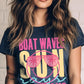 Boat Waves Sun Rays Lake Days Graphic T Shirts