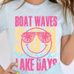 Boat Waves Sun Rays Lake Days Graphic T Shirts