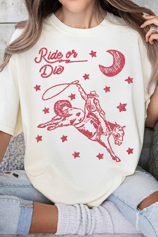 CAMISETA GRÁFICA MONTAR O MORIR WESTERN COWBOY