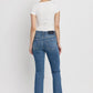 High Rise Slant Hem Flare Jeans