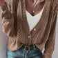 Open Knit Drop Shoulder Cardigan