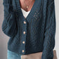 Open Knit Drop Shoulder Cardigan