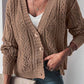 Open Knit Drop Shoulder Cardigan