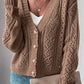 Open Knit Drop Shoulder Cardigan