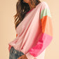 Color Block Drop Sleeve Top