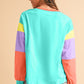 Color Block Drop Sleeve Top