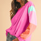 Color Block Drop Sleeve Top