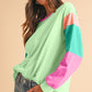 Color Block Drop Sleeve Top