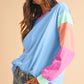 Color Block Drop Sleeve Top